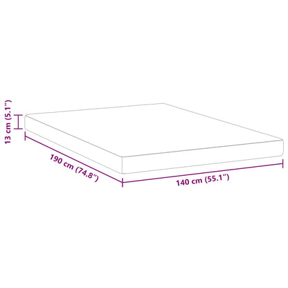 Madras Hvid 140 190 Cm Skum - Billede 12