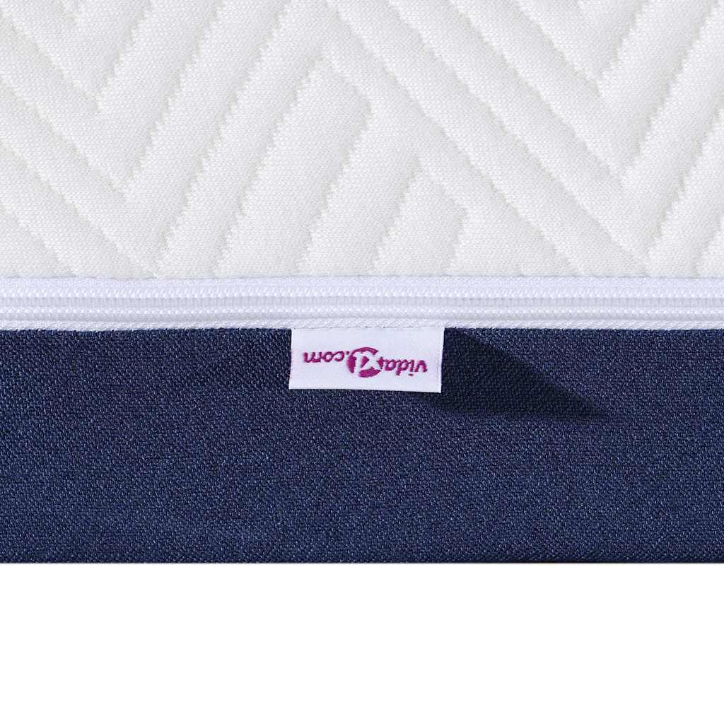 Madras Hvid Og Blå Jacquard Stof - Billede 8