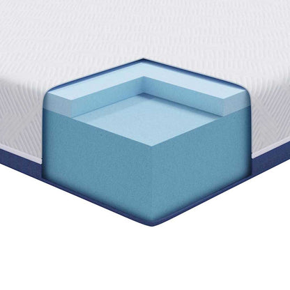 Madras Hvid Og Blå Jacquard Stof - Billede 10