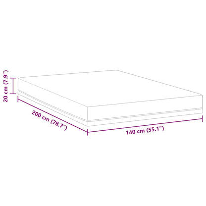 Madras Hvid, Blå 140 200 Cm Skum - Billede 12