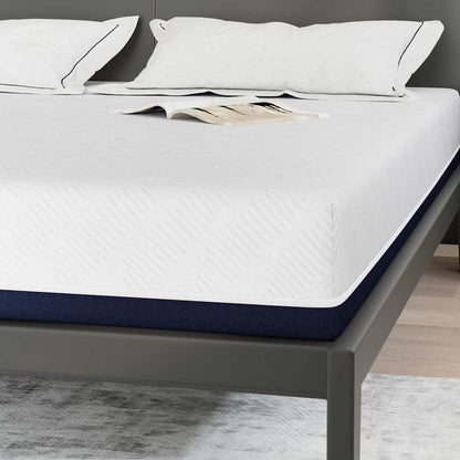 Madras Hvid, Blå 180 200 Cm Skum - Billede 8