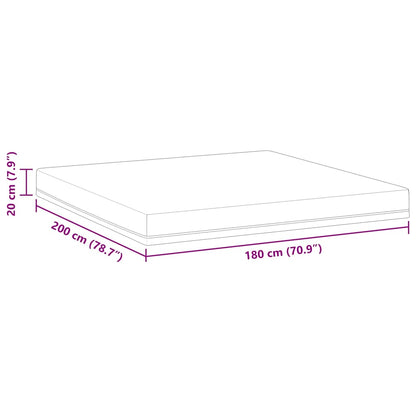 Madras Hvid, Blå 180 200 Cm Skum - Billede 12