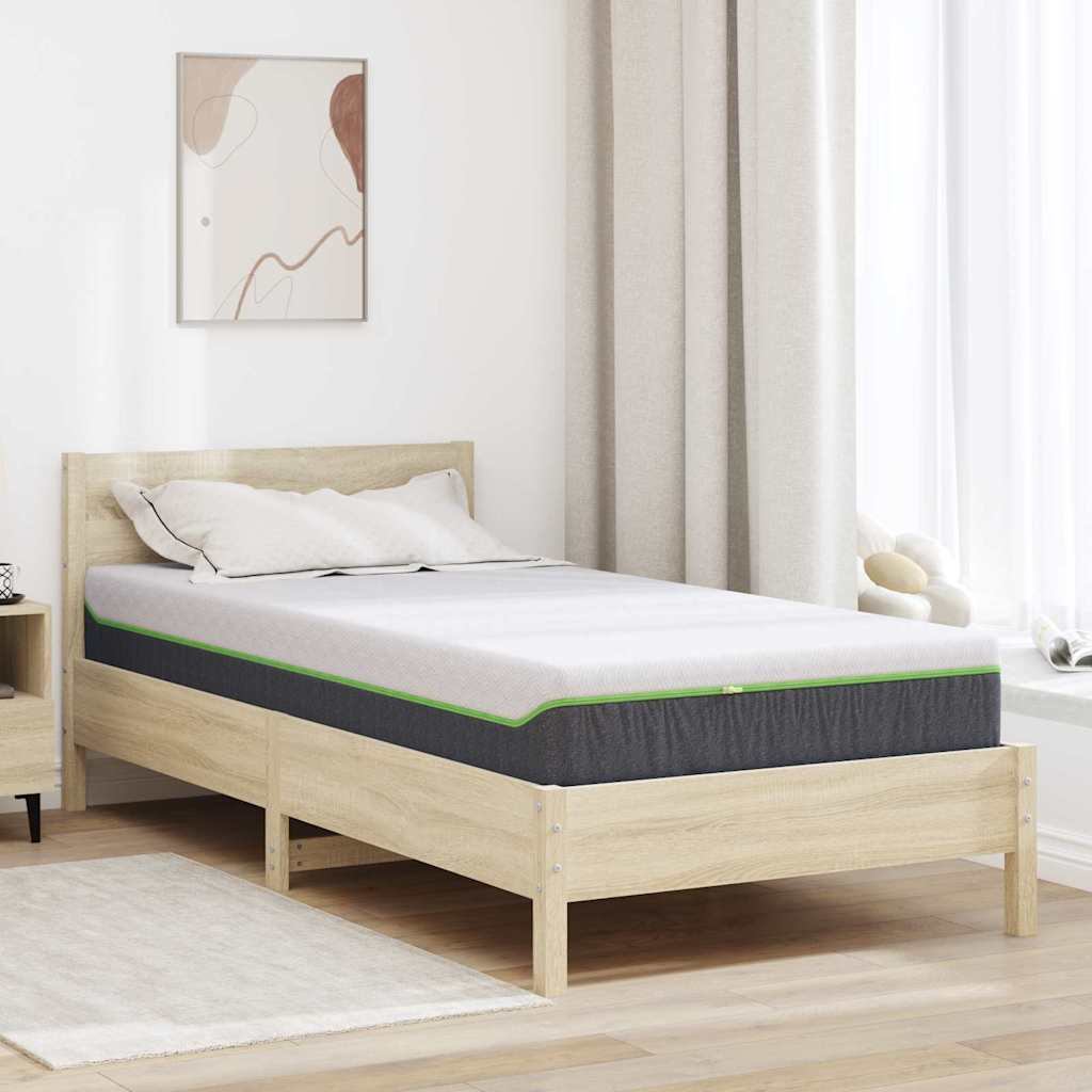 Madras Hvid, Grå 100 X 200 Cm Skum - Hovedbillede