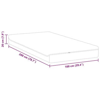 Madras Hvid, Grå 100 200 Cm Skum - Billede 11