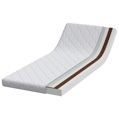 Madras Hvid 200 X 80 Cm Skum - Billede 3