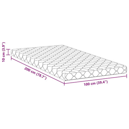 Madras Hvid 200 X 100 Cm Skum - Billede 11