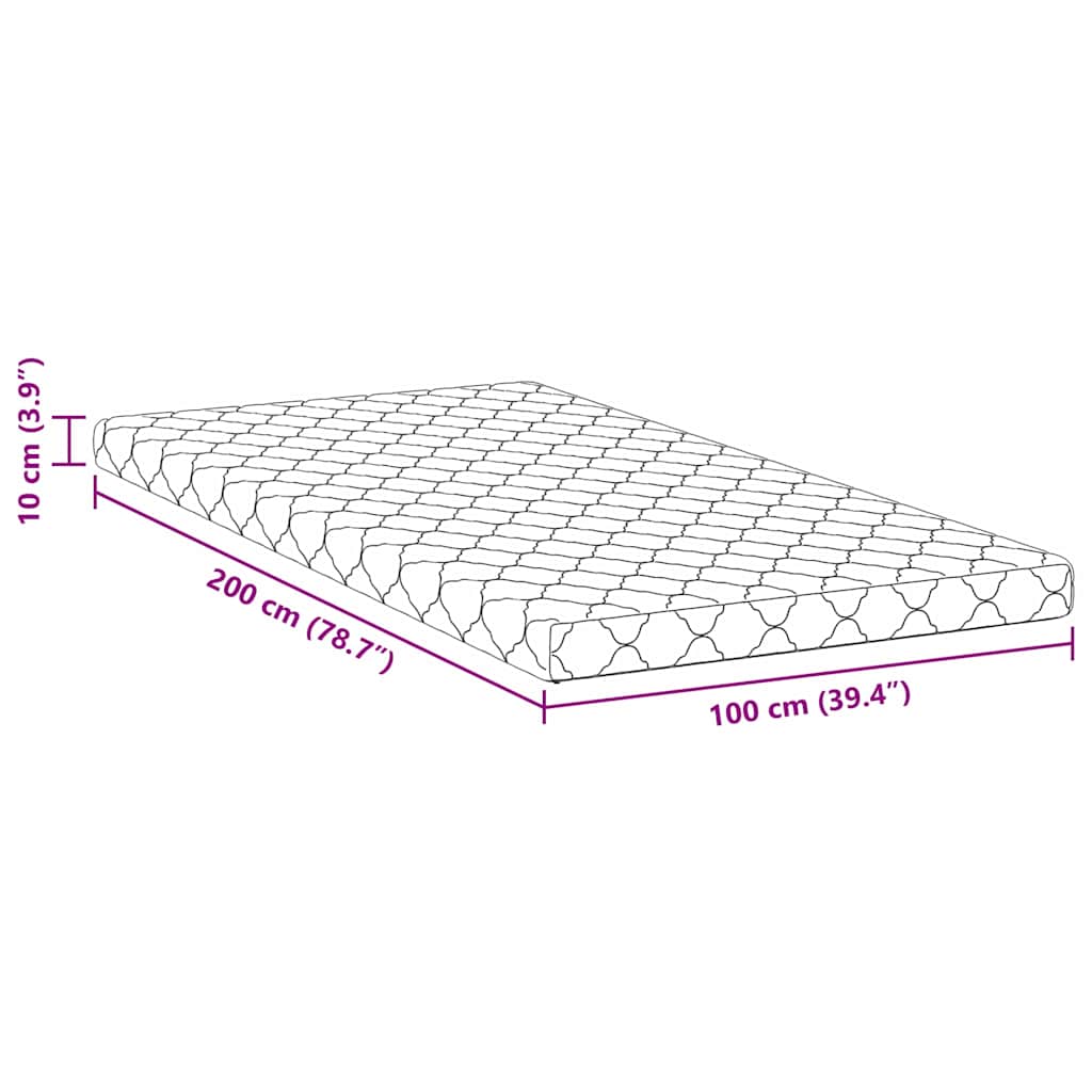 Madras Hvid 200 100 Cm Skum - Billede 11