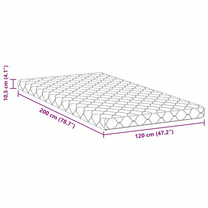 Madras Hvid 200 120 Cm Skum - Billede 11