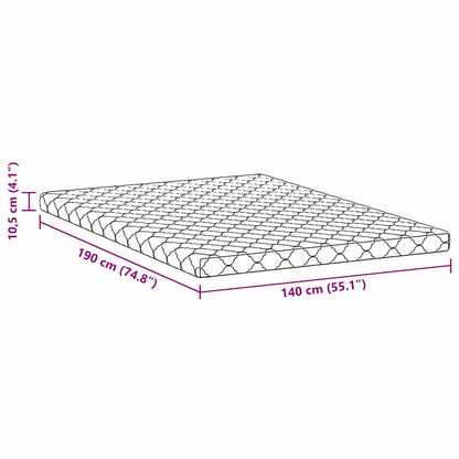 Madras Hvid 190 140 Cm Skum - Billede 12
