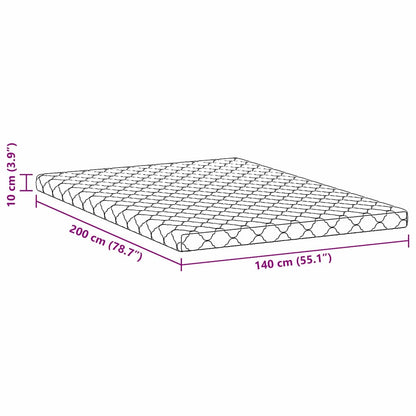 Madras Hvid 200 140 Cm Skum - Billede 12