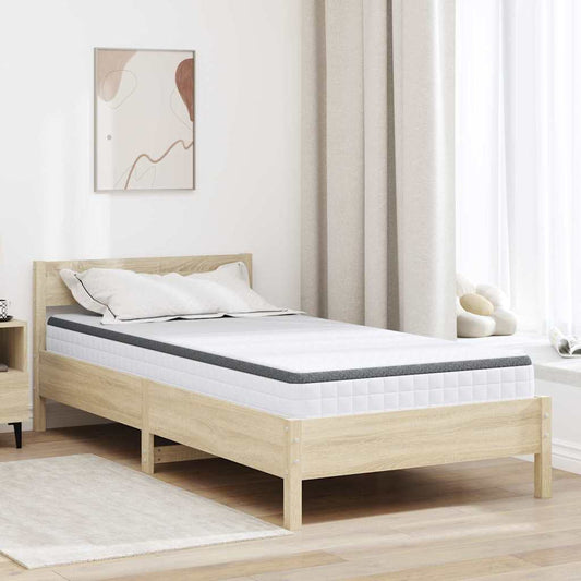 Madras Hvid, Grå 90 190 Cm Strikket Stof - Hovedbillede