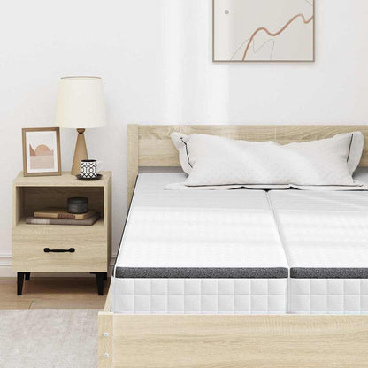 Madras 2 Pcs Hvid, Grå 60 X 200 Cm Strikket Stof - Billede 7