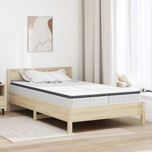 Madras 2 Pcs Hvid, Grå 60 200 Cm Strikket Stof - Hovedbillede