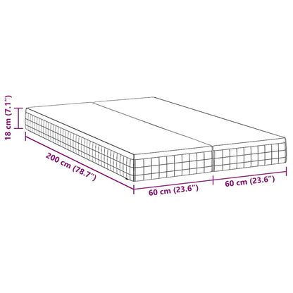 Madras 2 Pcs Hvid, Grå 60 200 Cm Strikket Stof - Billede 11