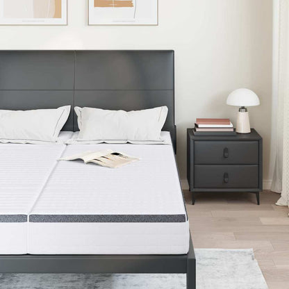 Madras 2 Pcs Hvid, Grå 70 190 Cm Strikket Stof - Billede 3