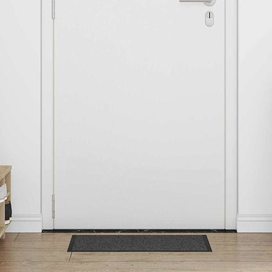 Dørmåtte Stribet Sort Og Grå 40 X 60 Cm Polypropylen Og Pvc - Hovedbillede