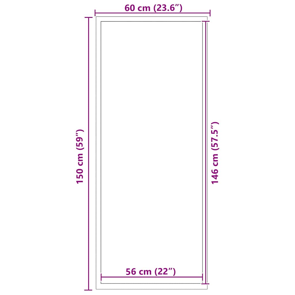 Dørmåtte Stribet Sort Og Grå 60 X 150 Cm Polypropylen Og Pvc - Billede 7