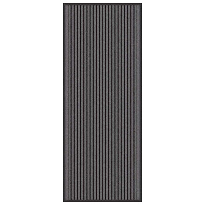 Dørmåtte Stribet Sort Og Grå 60 X 150 Cm Polypropylen Og Pvc - Billede 2