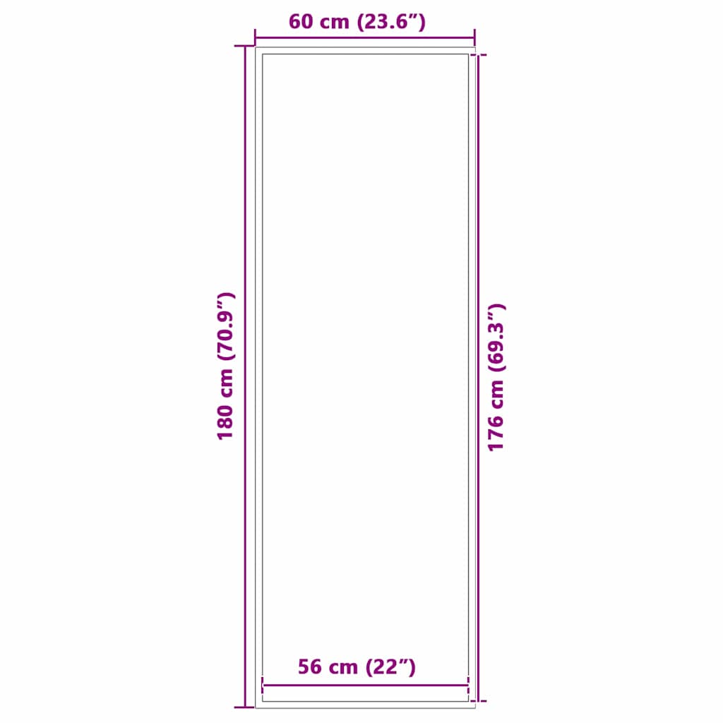 Dørmåtte Stribet Sort Og Grå 60 X 180 Cm Polypropylen Og Pvc - Billede 7