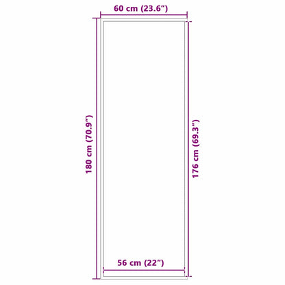 Dørmåtte Stribet Sort Og Grå 60 X 180 Cm Polypropylen Og Pvc - Billede 7