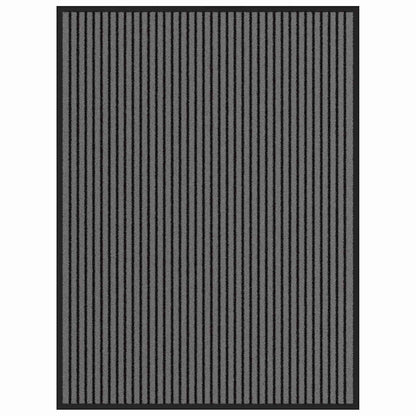 Dørmåtte Stribet Sort Og Grå 80 X 120 Cm Polypropylen Og Pvc - Billede 2