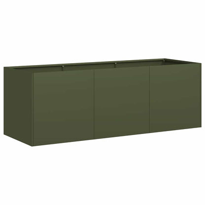 Plantekasse Olivengrøn 120x40x40 Cm Koldvalset Stål - Billede 2