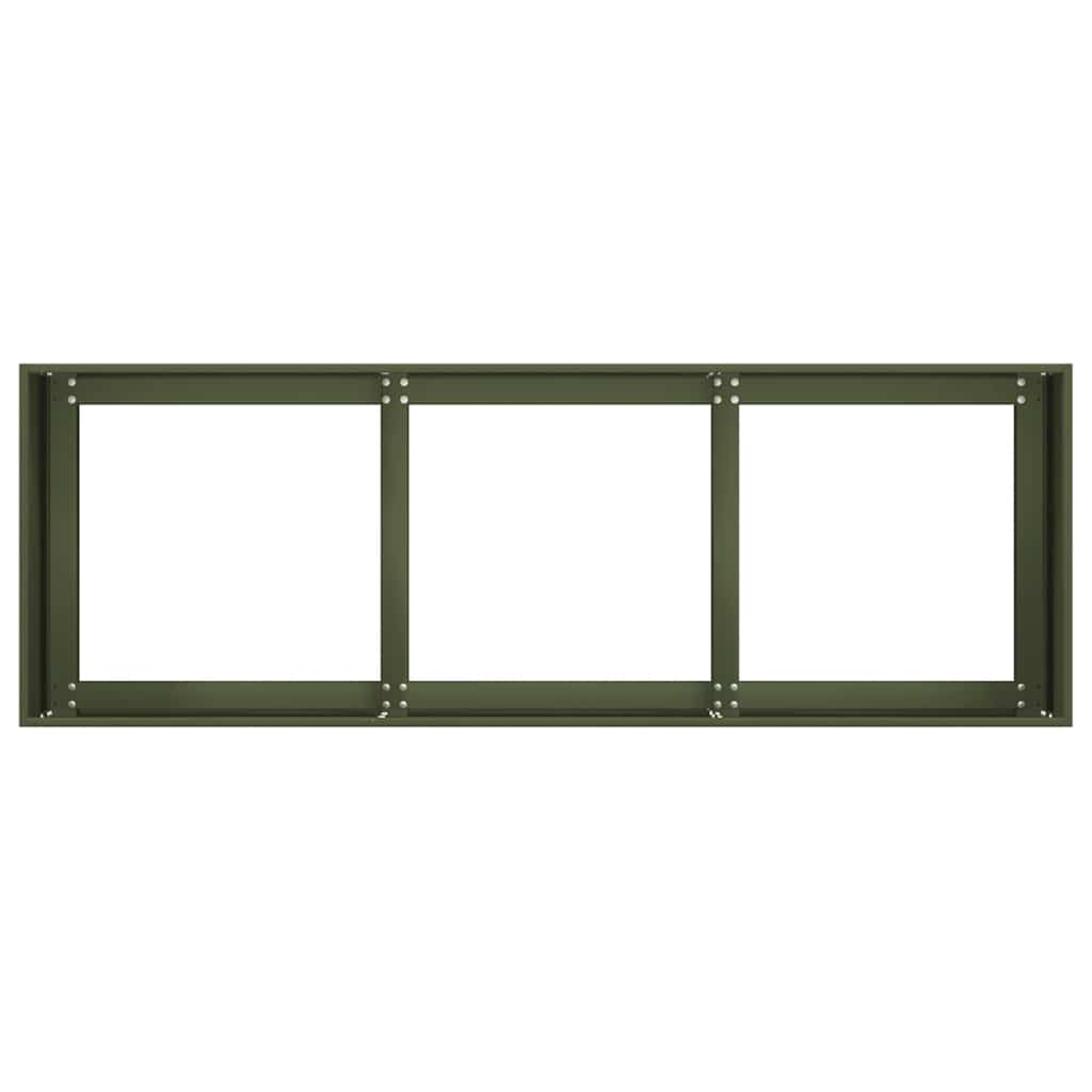 Plantekasse Olivengrøn 120x40x40 Cm Koldvalset Stål - Billede 5
