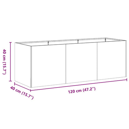Plantekasse 120x40x40 Cm Rustfrit Stål - Billede 9