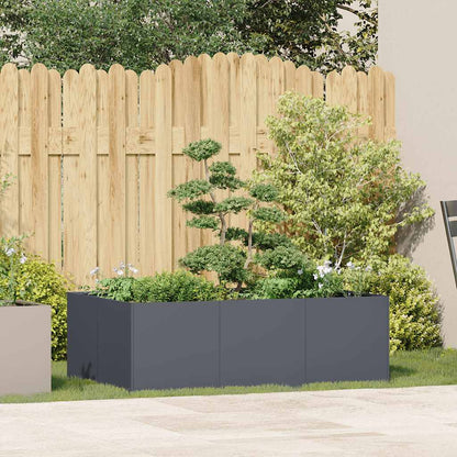 Plantekasse 120x80x40 Cm Stål Antracitgrå - Billede 3