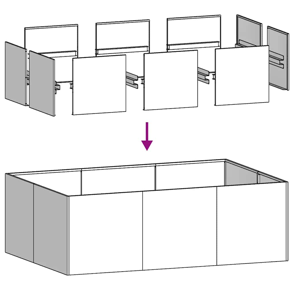 Plantekasse 120x80x40 Cm Stål Antracitgrå - Billede 6