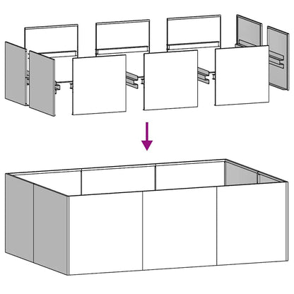 Plantekasse 120x80x40 Cm Stål Antracitgrå - Billede 6