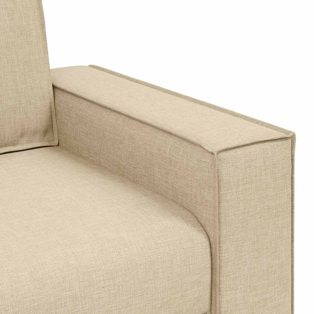 Sofa 3 Dele 220 X 80 X 84 Cm Linned-blandet Stof - Billede 10