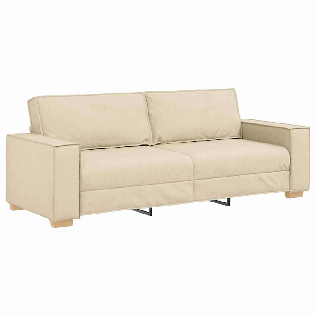 Sofa 3 Dele 220 X 80 X 84 Cm Linned-blandet Stof - Billede 6