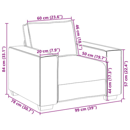 Sofa 3 Dele 220 X 80 X 84 Cm Linned-blandet Stof - Billede 12