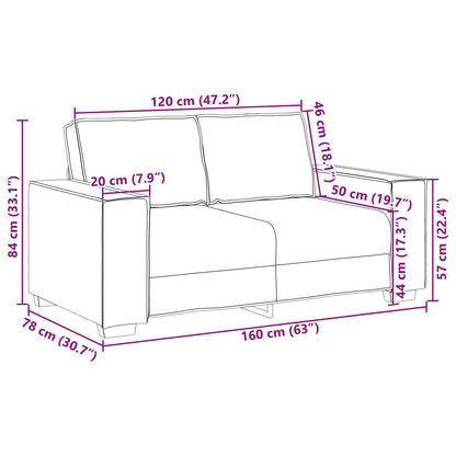 Sofa 3 Dele 220 X 80 X 84 Cm Linned-blandet Stof - Billede 13