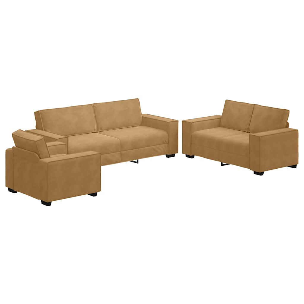 Sofasæt 3 Dele Med Hynder Velour - Billede 2