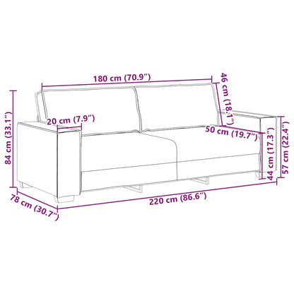Sofasæt 3 Dele Med Hynder Velour - Billede 14