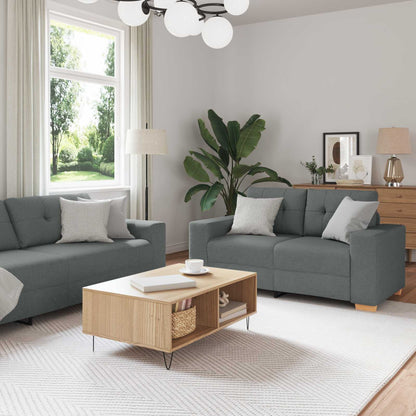 Sofa 3 Dele 221 X 80 X 80 Cm Linned-blandet Stof - Variant 3324629