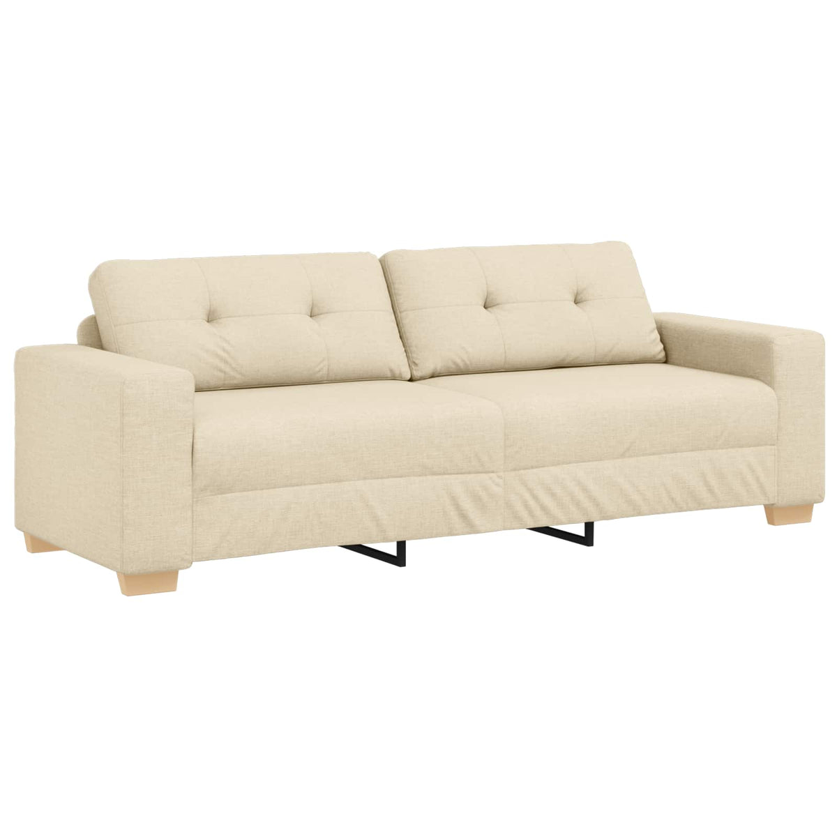 Sofa 3 Dele 221 X 80 X 80 Cm Linned-blandet Stof - Billede 5