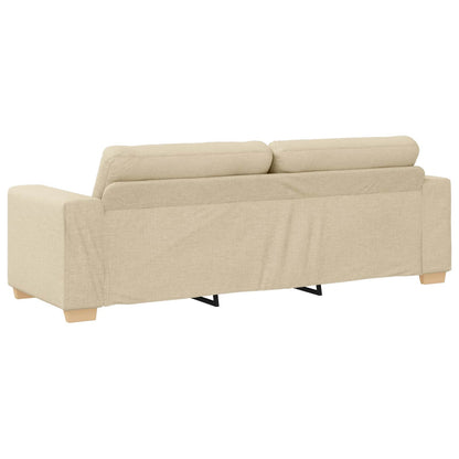 Sofa 3 Dele 221 X 80 X 80 Cm Linned-blandet Stof - Billede 9
