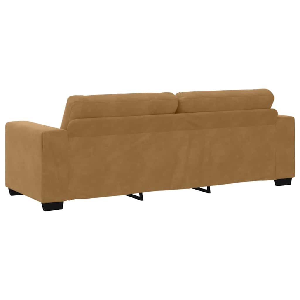 Sofa Sæt 3 Dele 221 X 80 X 80 Cm Fløjl - Billede 9