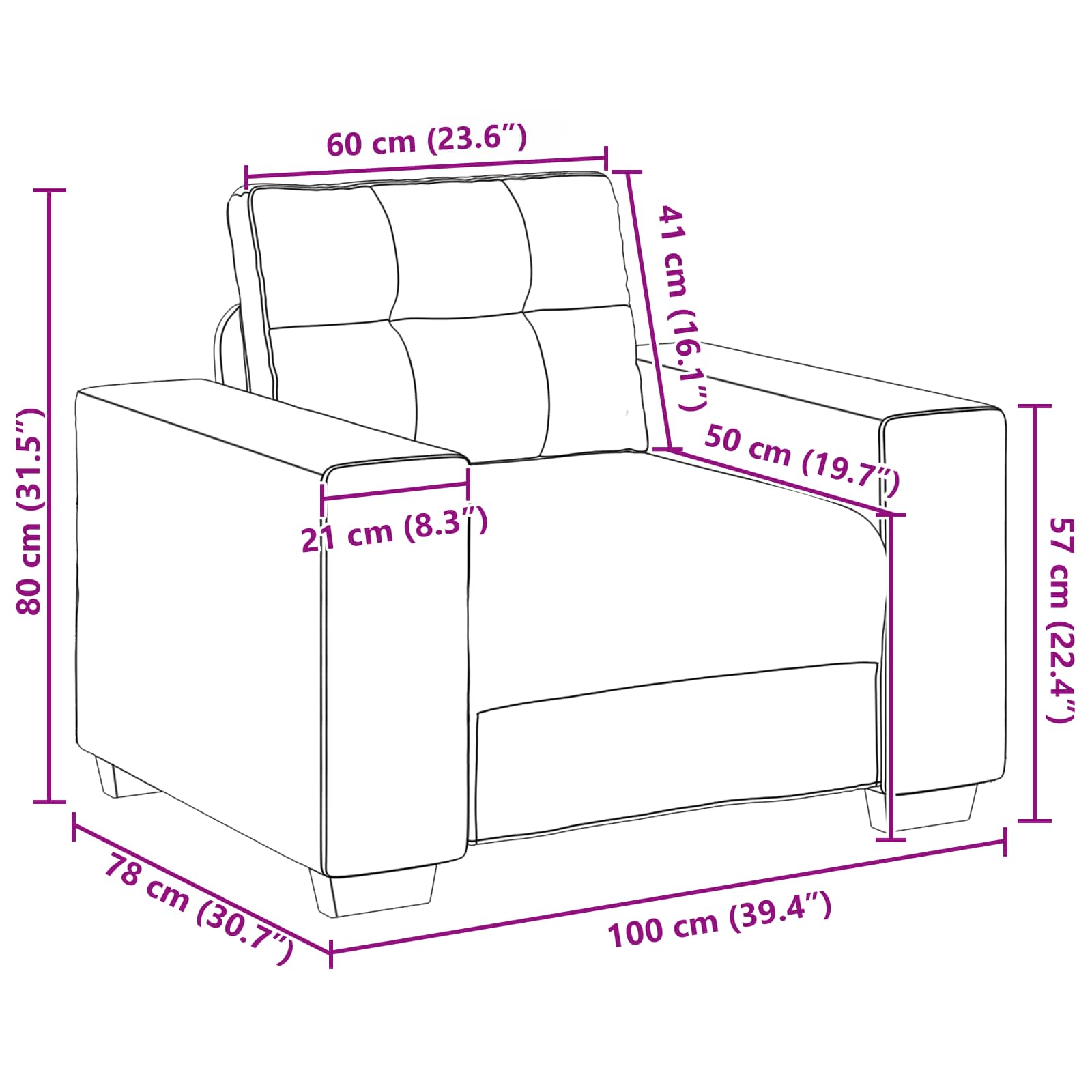 Sofa Sæt 3 Dele 221 X 80 X 80 Cm Fløjl - Billede 12