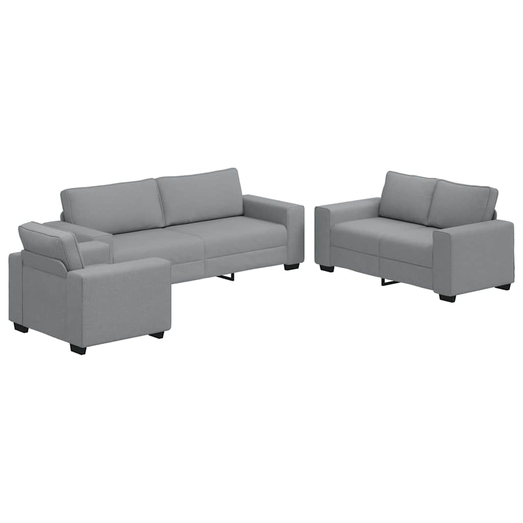 Sofasæt 3 Dele Med Hynder Stof - Billede 2