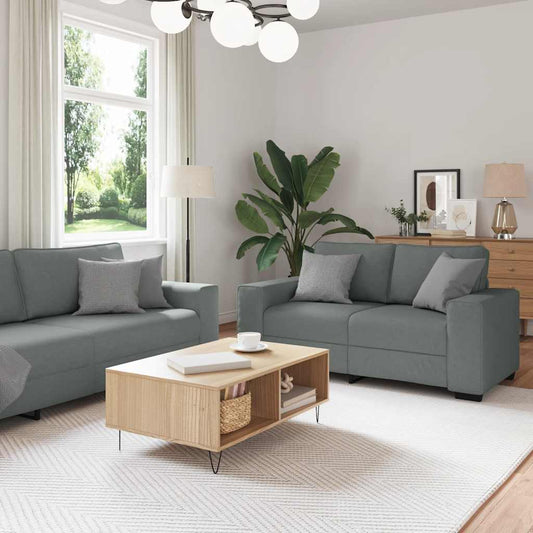 Sofasæt 3 Dele Med Hynder Stof Mørkegrå