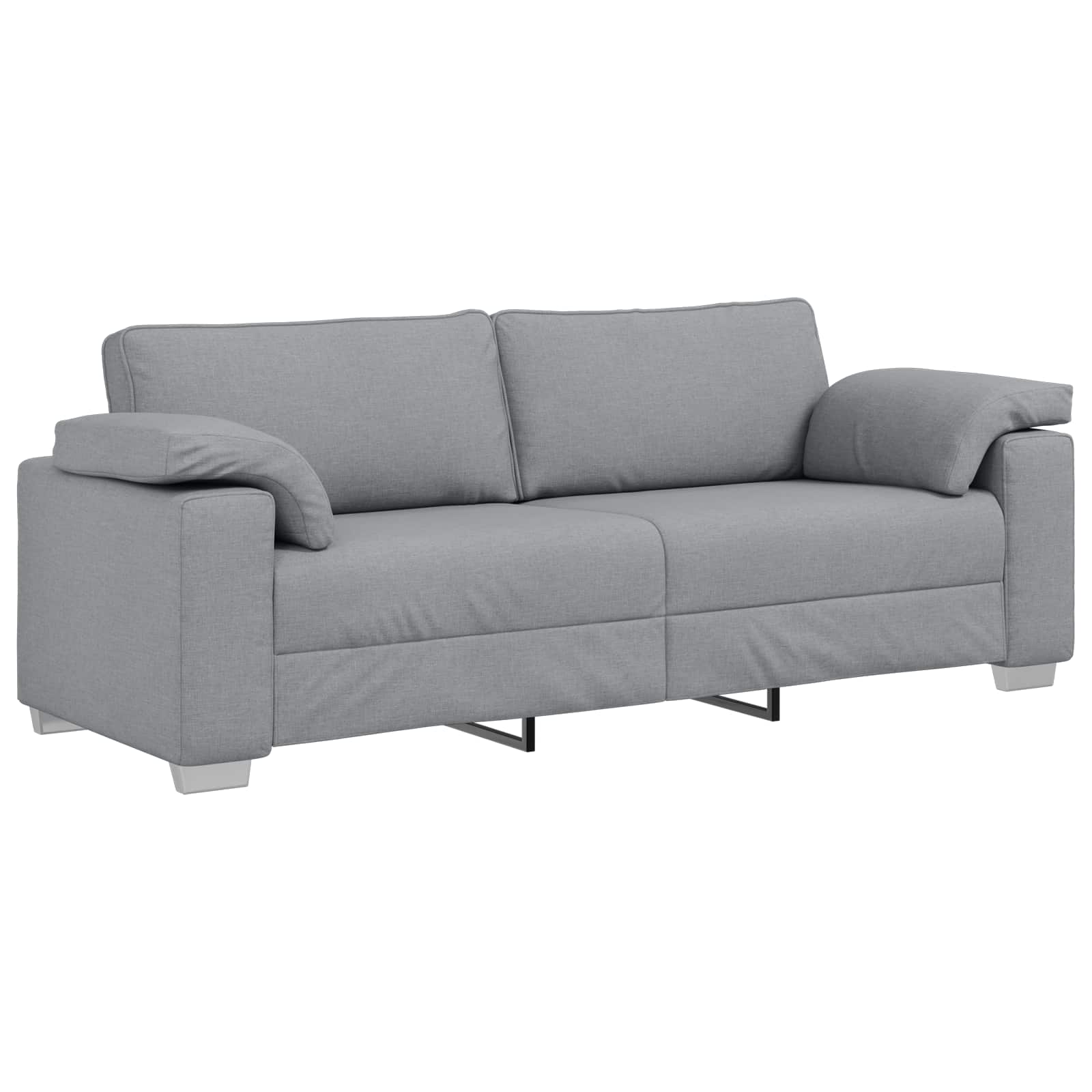 Sofa 3 Dele 219 X 80 X 82 Cm Linned-blandet Stof - Billede 6