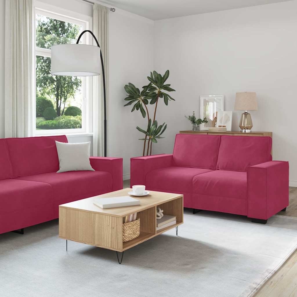 Sofasæt 2 Dele Med Hynder Velour - Variant 3324704
