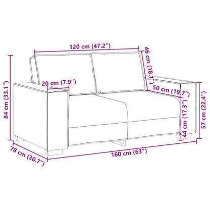 Sofasæt 2 Dele Med Hynder Velour - Billede 10