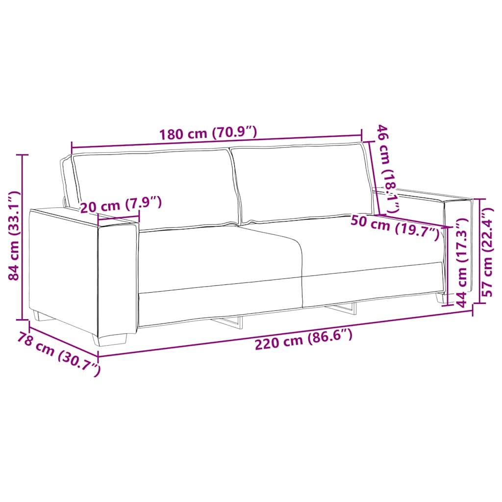 Sofasæt 2 Dele Med Hynder Velour - Billede 11