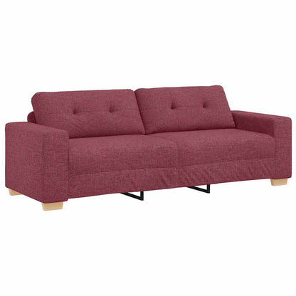 Sofa Sæt Med Pude Med Pude 2 Pcs Vinrød 221 X 78 X 80 Cm Stof - Billede 5