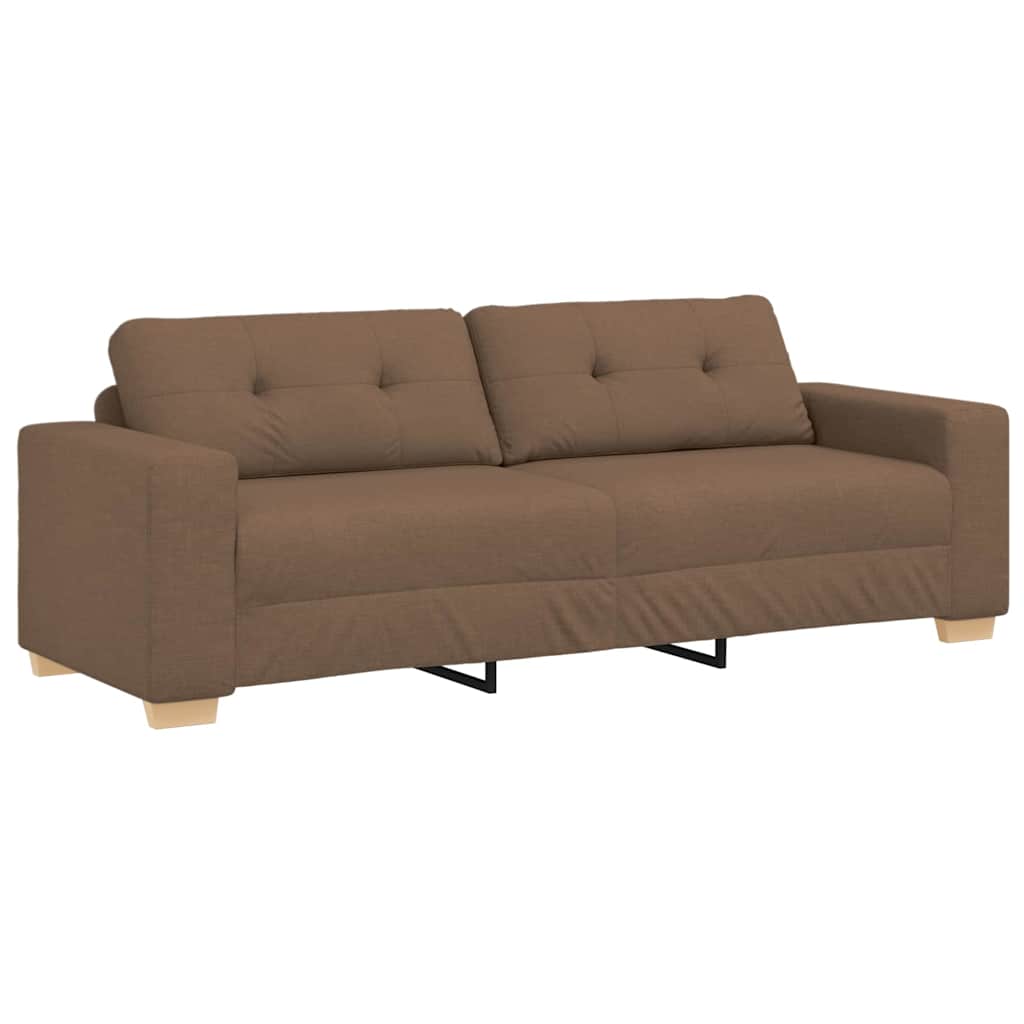 Sofa Sæt Med Pude Med Pude 2 Pcs Brun 221 X 78 X 80 Cm Stof - Billede 5